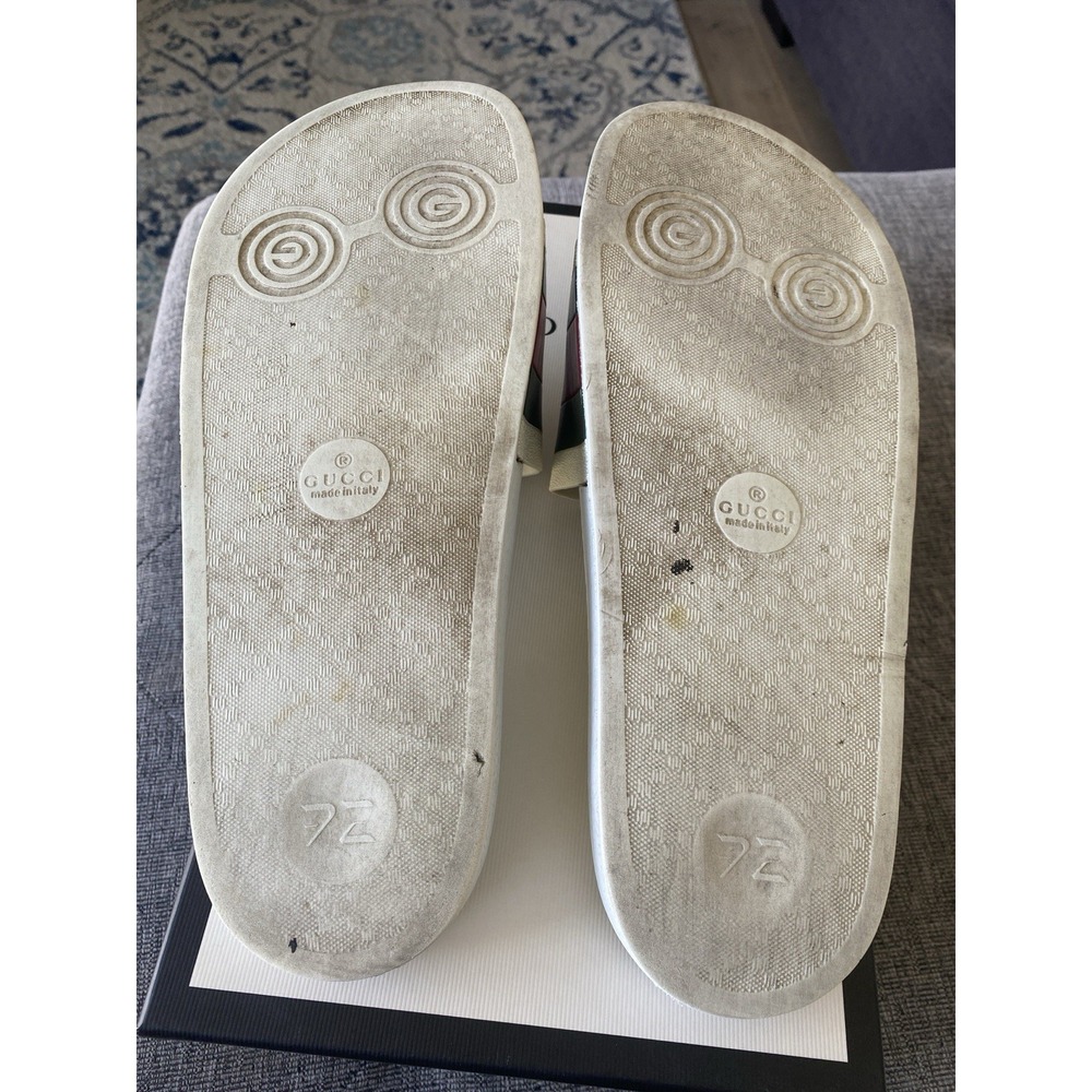 Gucci Men's Rubber Slide Sandal - White Rubber, US 11 Original Box - Picture 8 of 12